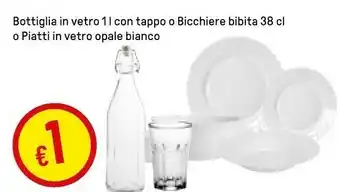 Iper La Grande Bottiglia In Vetro 1l Con Tappo offerta