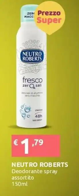 Ipersoap Neutro Roberts Fresco Deodorante Spray offerta