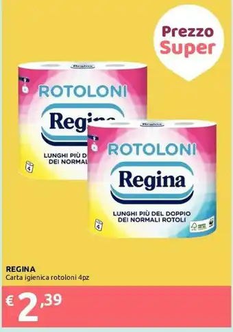 Ipersoap Regina Carta Igienica Rotoloni 4pz offerta
