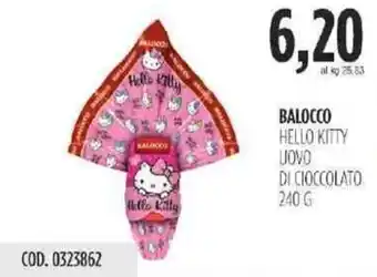 Carico Cash & Carry Balocco Hello Kitty Uovo di Cioccolato 240 g offerta