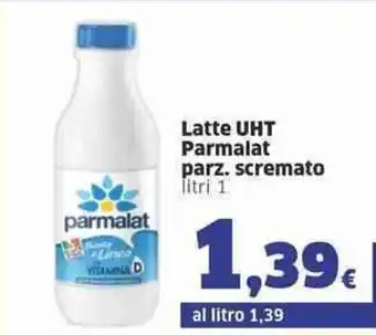 Sigma Parmalat Latte UHT parz. scremato litri 1 offerta