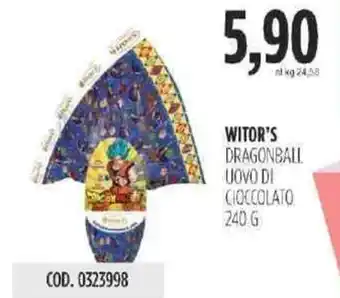 Carico Cash & Carry Witor's Dragonball Uovo di Cioccolato 240 g offerta