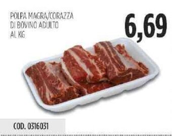 Carico Cash & Carry Polpa Magra/Corazza Di Bovino Adulto offerta