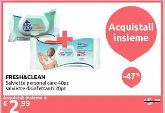 Ipersoap Fresh&clean Salviette Personal Care offerta