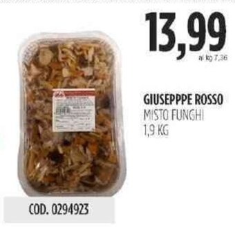Carico Cash & Carry Giusepppe Rosso Misto Funghi 1,9 kg offerta