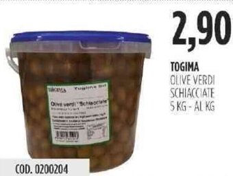 Carico Cash & Carry Togima Olive Verdi Schiacciate 5 kg offerta