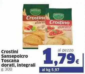 Crostini Sansepolcro Toscana dorati, integrali g 300