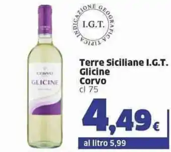Corvo Glicine Terre Siciliane I.G.T. cl 75