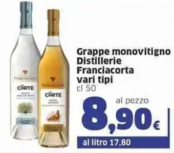 Grappe monovitigno Distillerie Franciacorta vari tipi cl 50