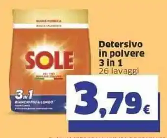 Sigma Sole Detersivo in polvere 3 in 1 26 lavaggi offerta