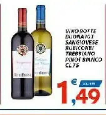 Vivo Supermercati Botte buona Pinot Bianco 750ml offerta