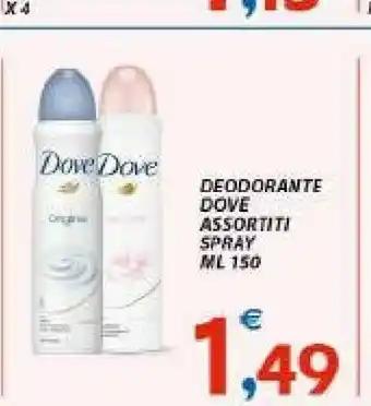 Vivo Supermercati Dove Original Donna Deodorante Spray 150 Ml offerta
