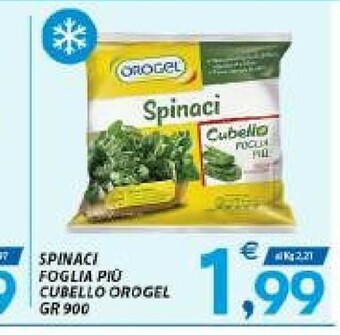 Vivo Supermercati Orogel Spinaci Foglia Piu Cubello offerta