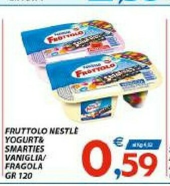Vivo Supermercati Nestlè Fruttolo Yogurt Alla Fragola & Smarties 120 G(ml) offerta