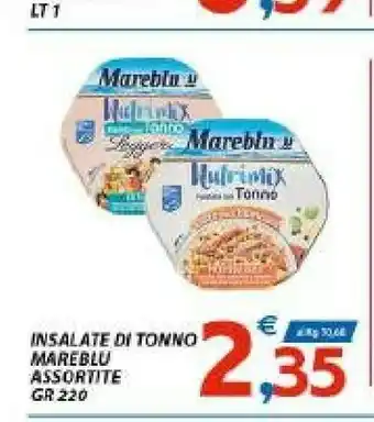 Vivo Supermercati Mareblu Insalata Mediterranea Con Tranci Di Tonno 220 G(ml) offerta