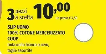 Coop Coop - Slip Uomo 100% Cotone Mercerizzato offerta