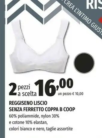 Coop Coop Reggiseno Liscio Senza Ferretto Coppa B offerta