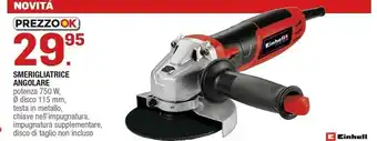 Brico OK Einhell TC-AG 115/750 Smerigliatrice Angolare 11,5 Cm 11000 Giri/min 750 W 1,66 Kg offerta