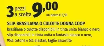 Coop Coop Slip Brasiliana Donna offerta