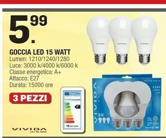 Brico OK Brico Goccia Led 15 Watt offerta