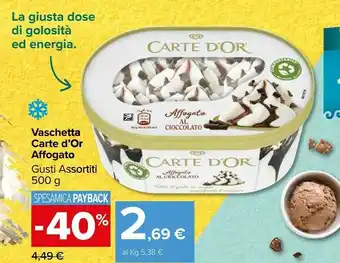 Carrefour Market Algida Carte D'Or Affogato Al Cioccolato 500 G(ml) offerta