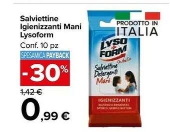 Carrefour Market Lysoform Salviettine Igienizzanti Mani offerta
