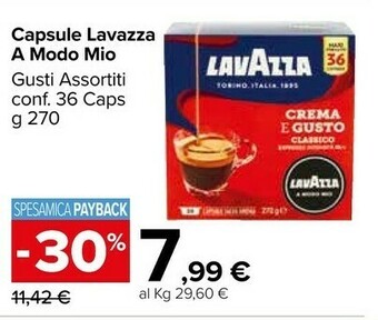 Lavazza A Modo Mio Crema E Gusto Capsule Caffè Tostatura Media 36 Pezzo(i)
