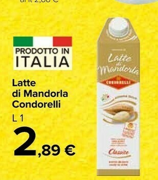 Carrefour Market Condorelli Latte Di Mandorla offerta