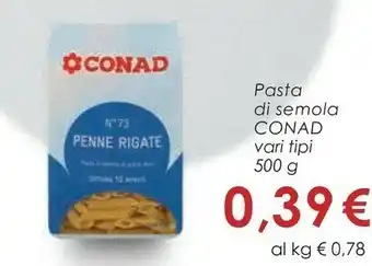 Conad Conad - Penne Rigate N.73 500 G(ml) offerta
