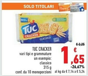 Conad Saiwa Tuc Cracker Classico offerta