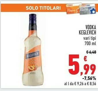 Conad Keglevich Vodka 700 G(ml) offerta