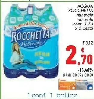 Conad Rocchetta Acqua Minerale Naturale Brio Blu offerta