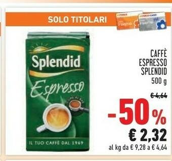 Conad Splendid Caffè Espresso 500 G(ml) offerta