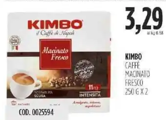 Kimbo Caffe Macinato Fresco 250 g x 2