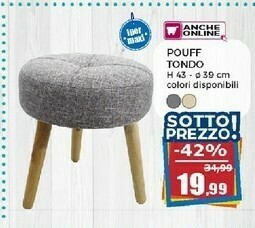 Happy Casa Pouf Tondo offerta