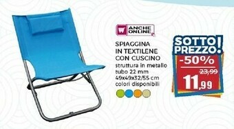 Happy Casa Spiaggina In Textilene Con Cuscino offerta