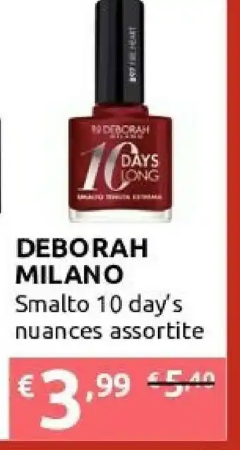Ipersoap Deborah Milano 10 Days Long offerta