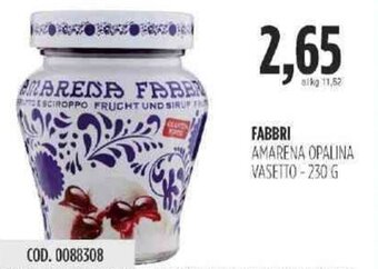 Fabbri Amarena Opalina Vasetto - 230 G