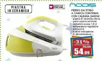 Nodis Ferro Da Stiro A Carica Continua Con Caldaia
