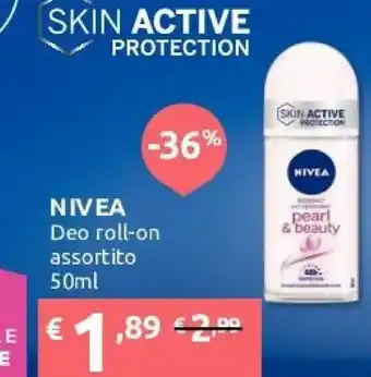 Nivea Deodorante Roll-on Pearl & Beauty 50 Ml