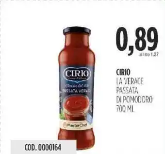 Cirio La Verace Passata Di Pomodoro 700 ML