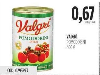Carico Cash & Carry Valgri Pomodorini 400 G offerta