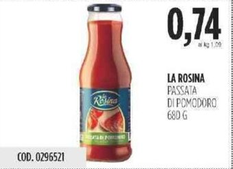 Carico Cash & Carry La Rosina Passata Di Pomodoro 680 g offerta