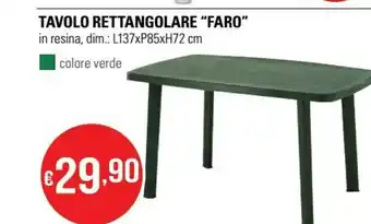 Tavolo Rettangolare Faro