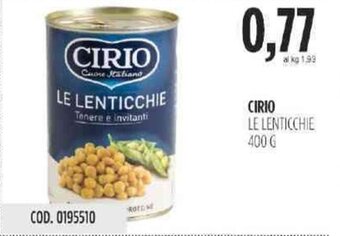 Carico Cash & Carry Cirio LE Lenticchie 400 g offerta