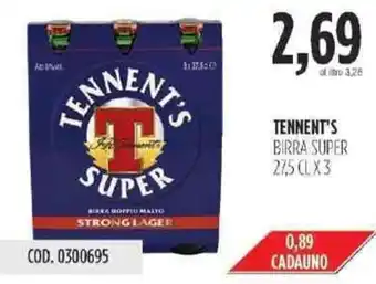 Carico Cash & Carry Tennent's Birra Super 27,5 x 3 offerta