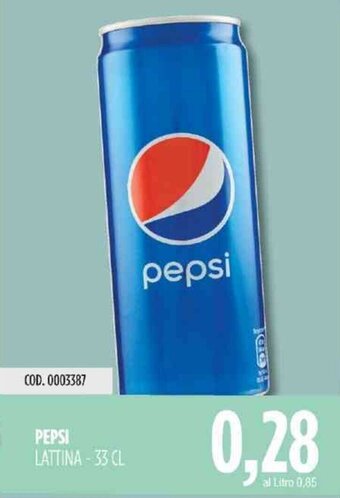 Carico Cash & Carry Pepsi Lattina 33 cl offerta