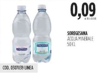 Carico Cash & Carry Soregesana Acqua Minerale 50 cl offerta