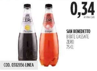 San Benedetto Bibite Gassate Zero 75 cl