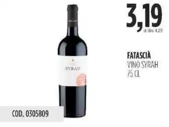 Fatascià Vini Syrah 75 cl